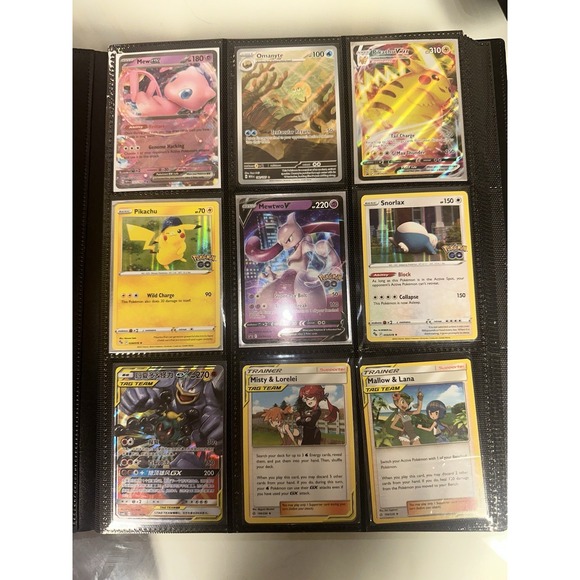 24 Pokemon card singles 151 mew omanyte LP-NM tag team pokemon go